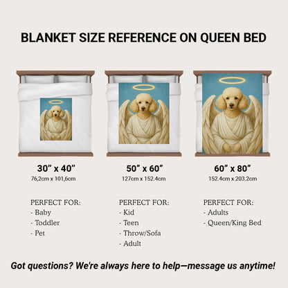 Custom Dog Photo Memorial Blanket For Dog Lover