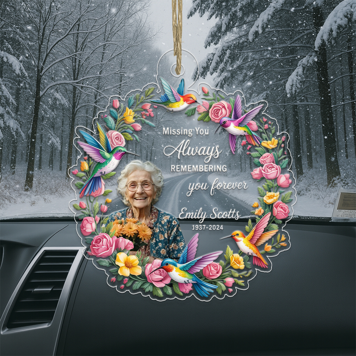 Personalized Memorial Acrylic Ornament Christmas Gift