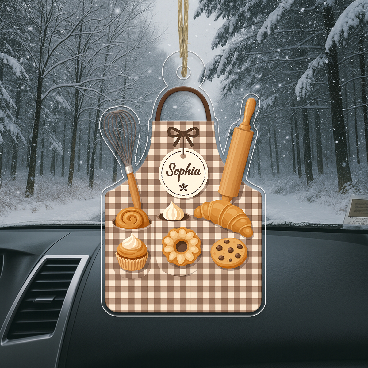 Custom Name Apron For Bakers Acrylic Ornament Christmas Gift