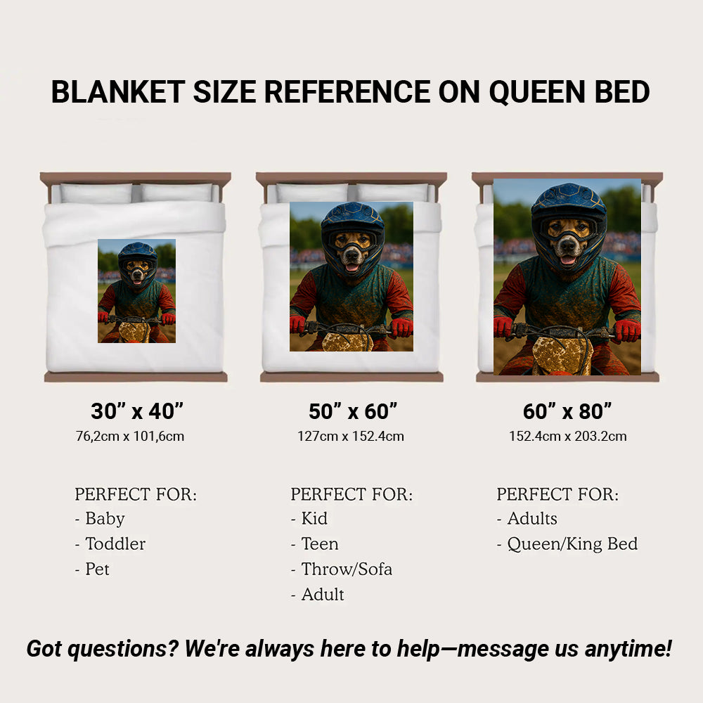 Custom Photo Dirt Bike Dog BlanketGift For Dog Lovers