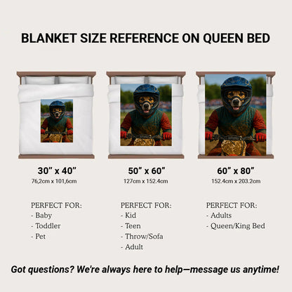 Custom Photo Dirt Bike Dog BlanketGift For Dog Lovers