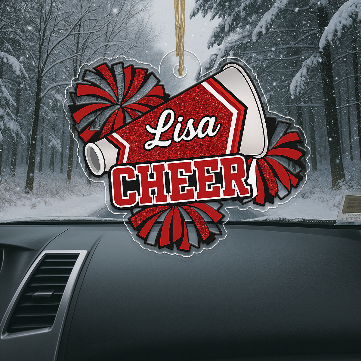 Custom Name Cheerleading Acrylic Ornament Christmas Gift