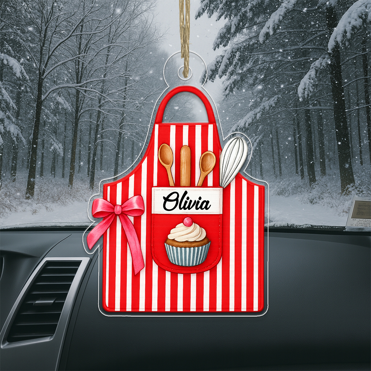Custom Name Aprons For Bakers Acrylic Ornament Christmas Gift