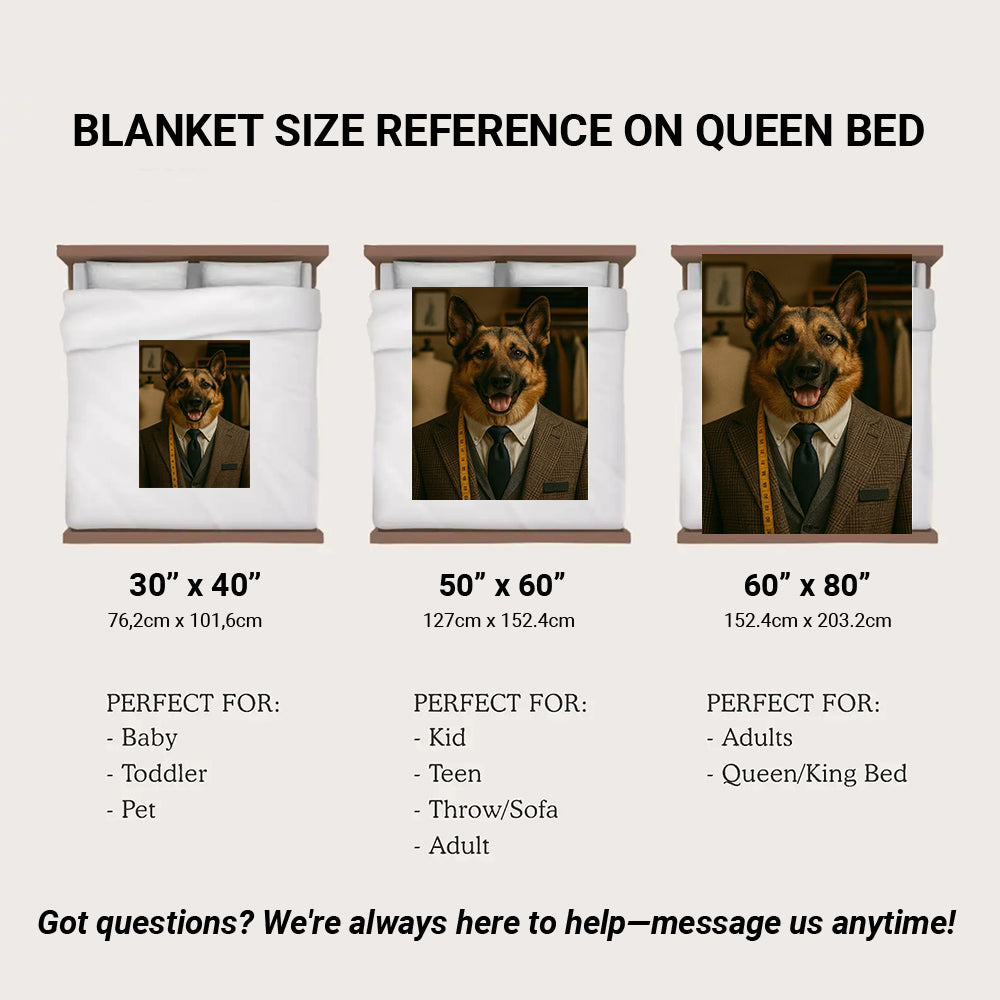 Custom Photo Tailor Dog BlanketGift For Dog Lovers
