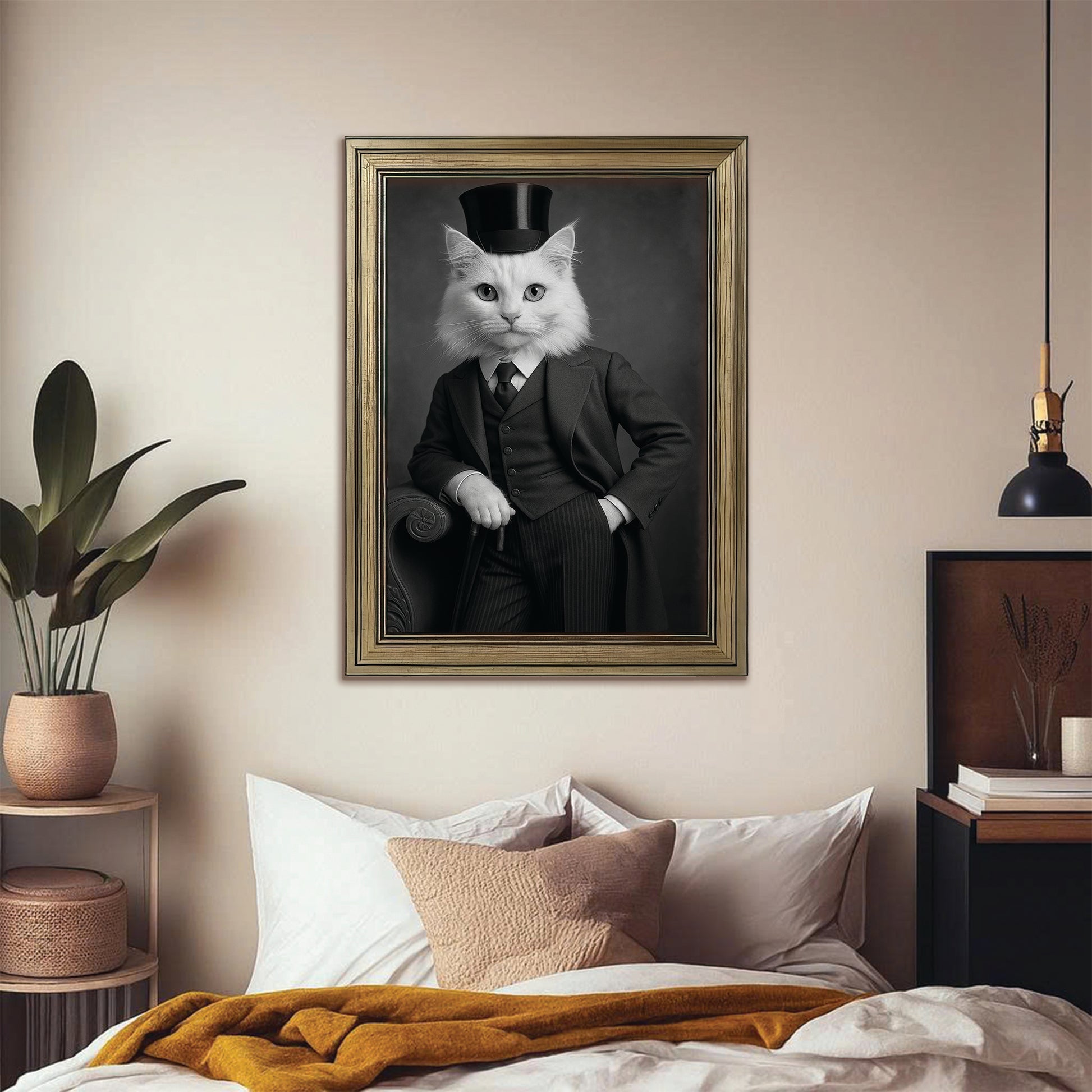 Custom Photo Gentleman Cat Gift For Cat Lovers