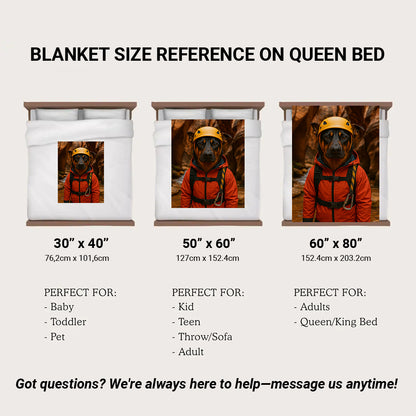 Custom Photo Canyoneering Slot Canyon Adventure Dog BlanketGift For Dog Lovers