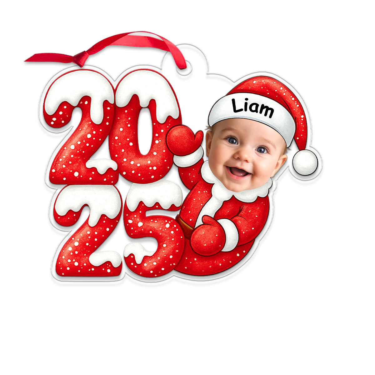 Custom Photo Baby 2025 Xmas