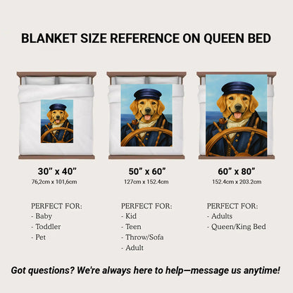Custom Photo Sailor Dog BlanketGift For Dog Lovers