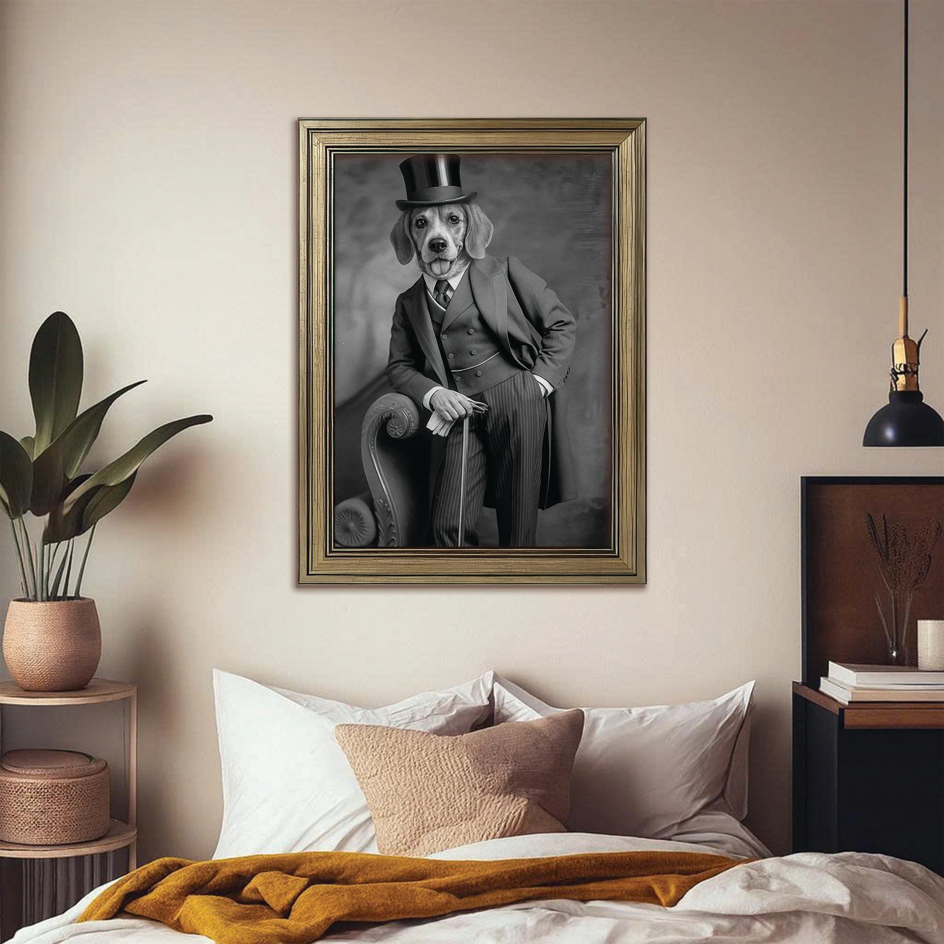 Custom Photo Gentleman Dog  Gift For Dog Lovers