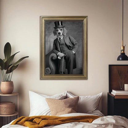 Custom Photo Gentleman Dog  Gift For Dog Lovers