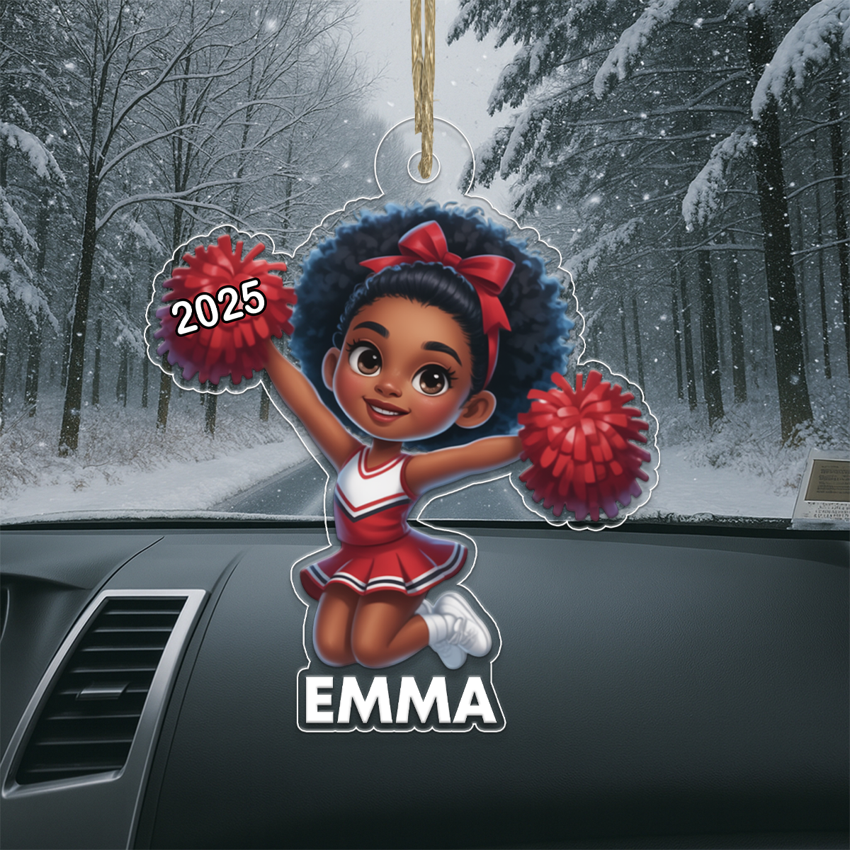 Custom Name Cheerleade Xmas Acrylic Ornament Christmas Gift