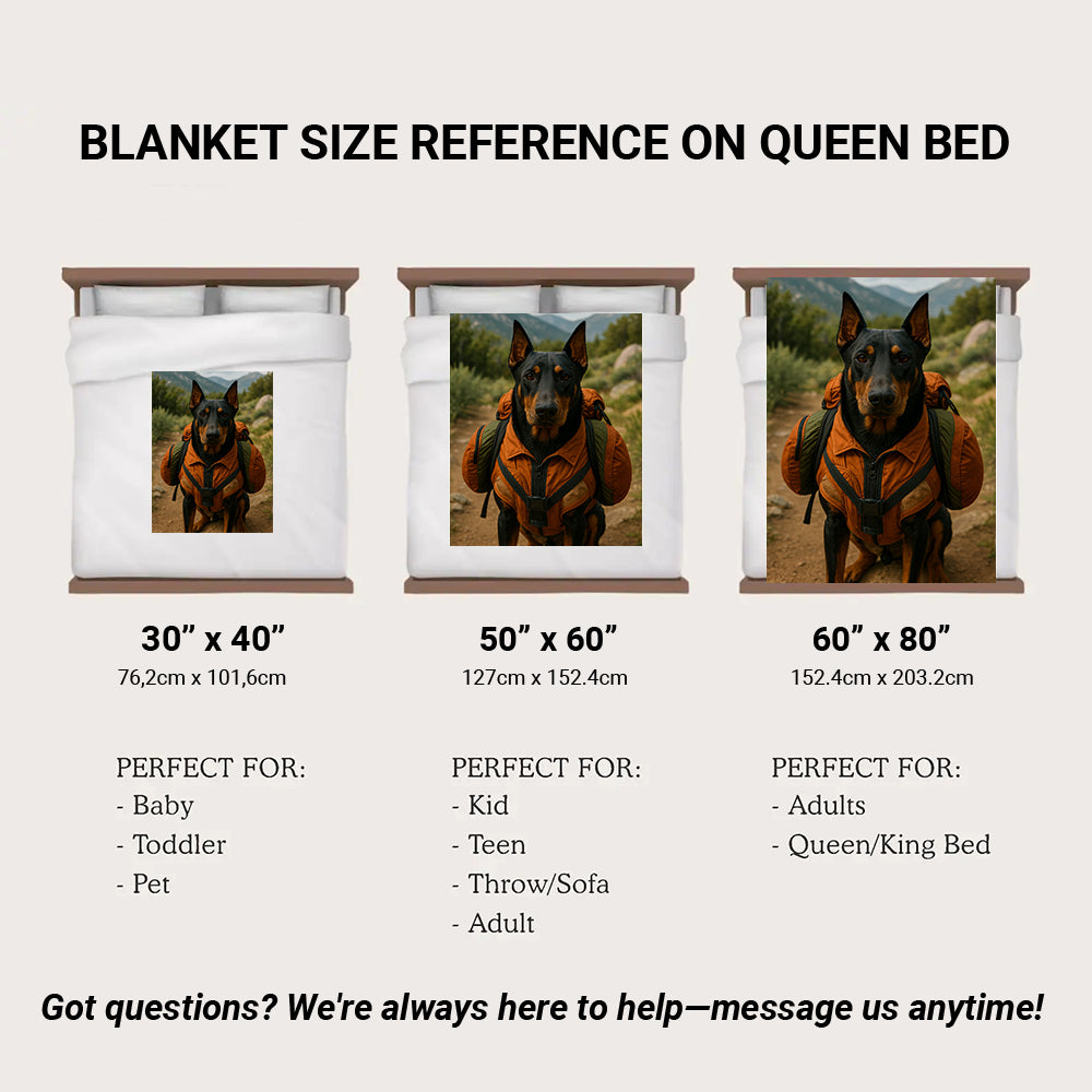 Custom Photo Backpacking Hiking Dog BlanketGift For Dog Lovers