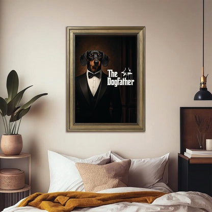 Custom Photo Dog Father Canvas Framed Wall Art Framed Wall Art _ Gift For Dog Lovers