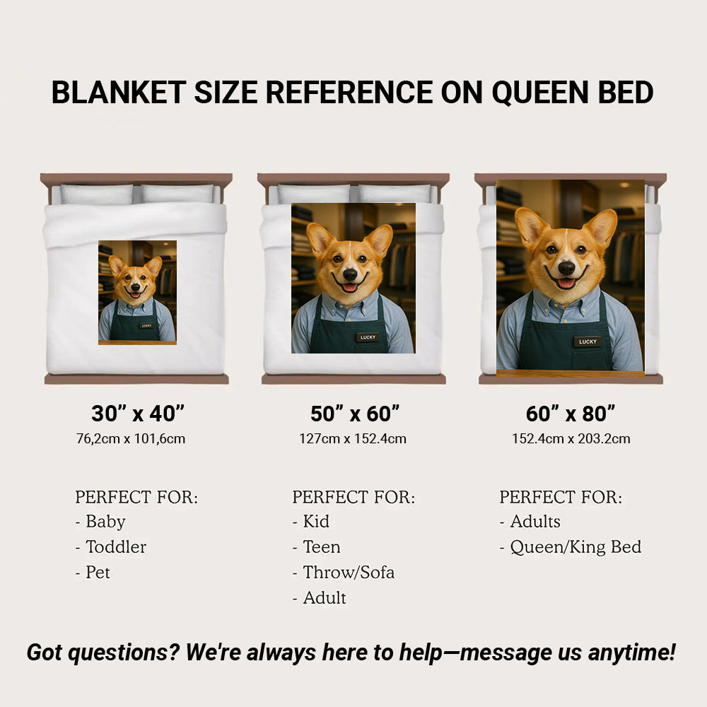 Custom Photo Clothing Store Dog BlanketGift For Dog Lovers