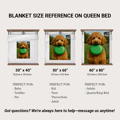 Custom Photo Disc Golf Dog BlanketGift For Dog Lovers