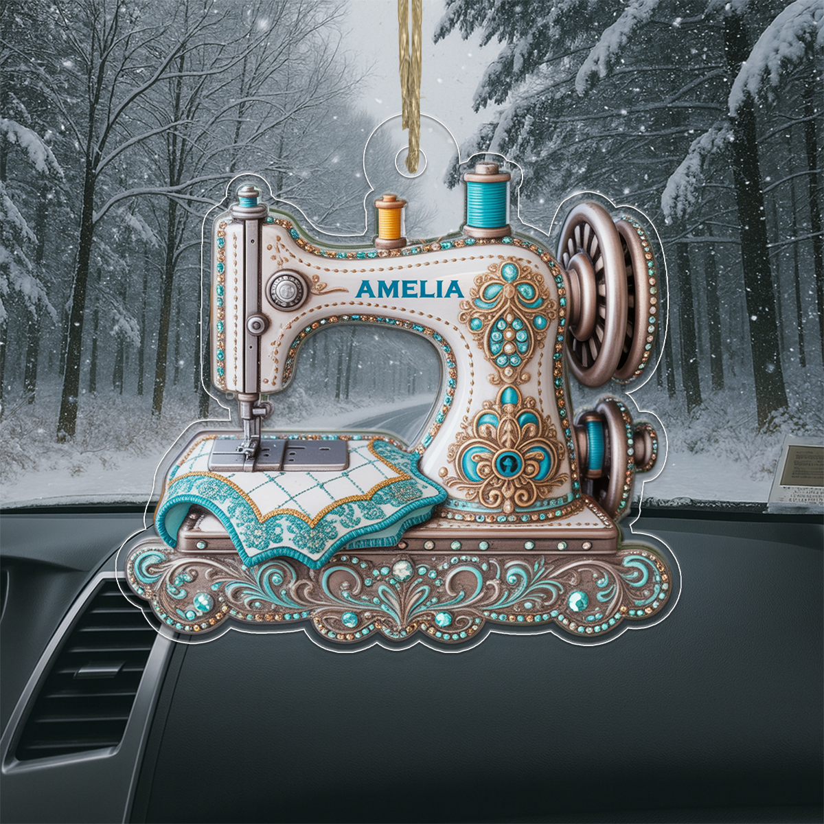 Custom Name Gifts For Sewing Lover Acrylic Ornament Christmas Gift