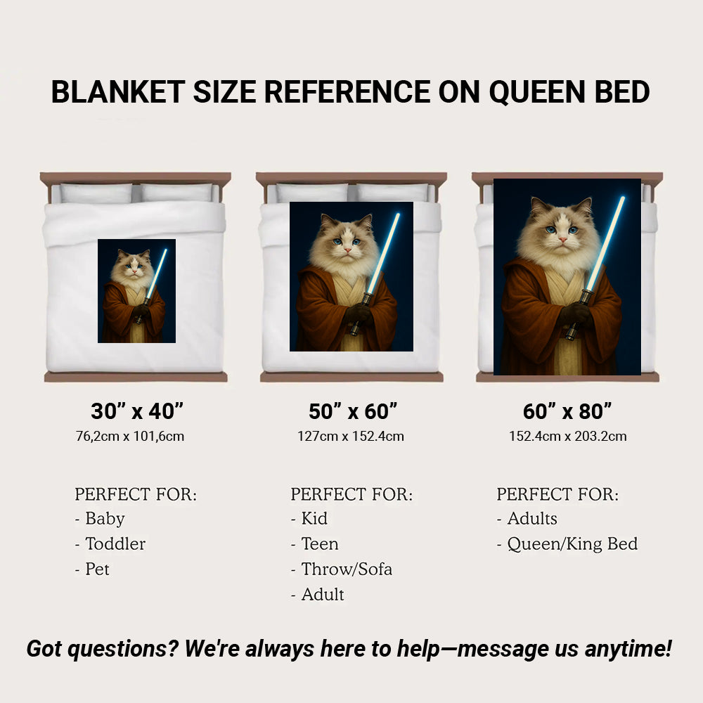 Custom Photo Master Paw Cat Blanket Gift For Cat Lovers