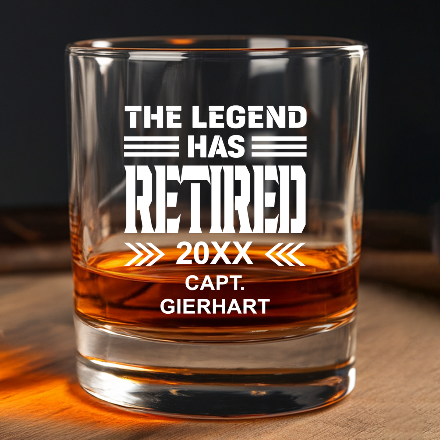 Personalized Retirement The Legend Has Retired Veteran Decanter With Glasses Set, Patriotic Gift for Veterans, Gift For Independence Day, Veteran Whiskey Glass TND097