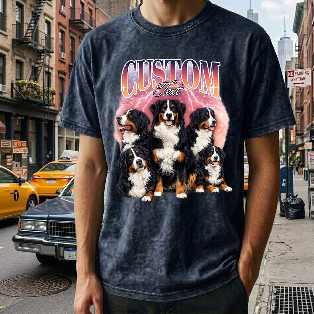 Custom Photo Pet Unisex T-Shirt, Personalized Dog Wash Shirt, Funny Custom Dog Face Tee Gift For Pet Lover THUC99