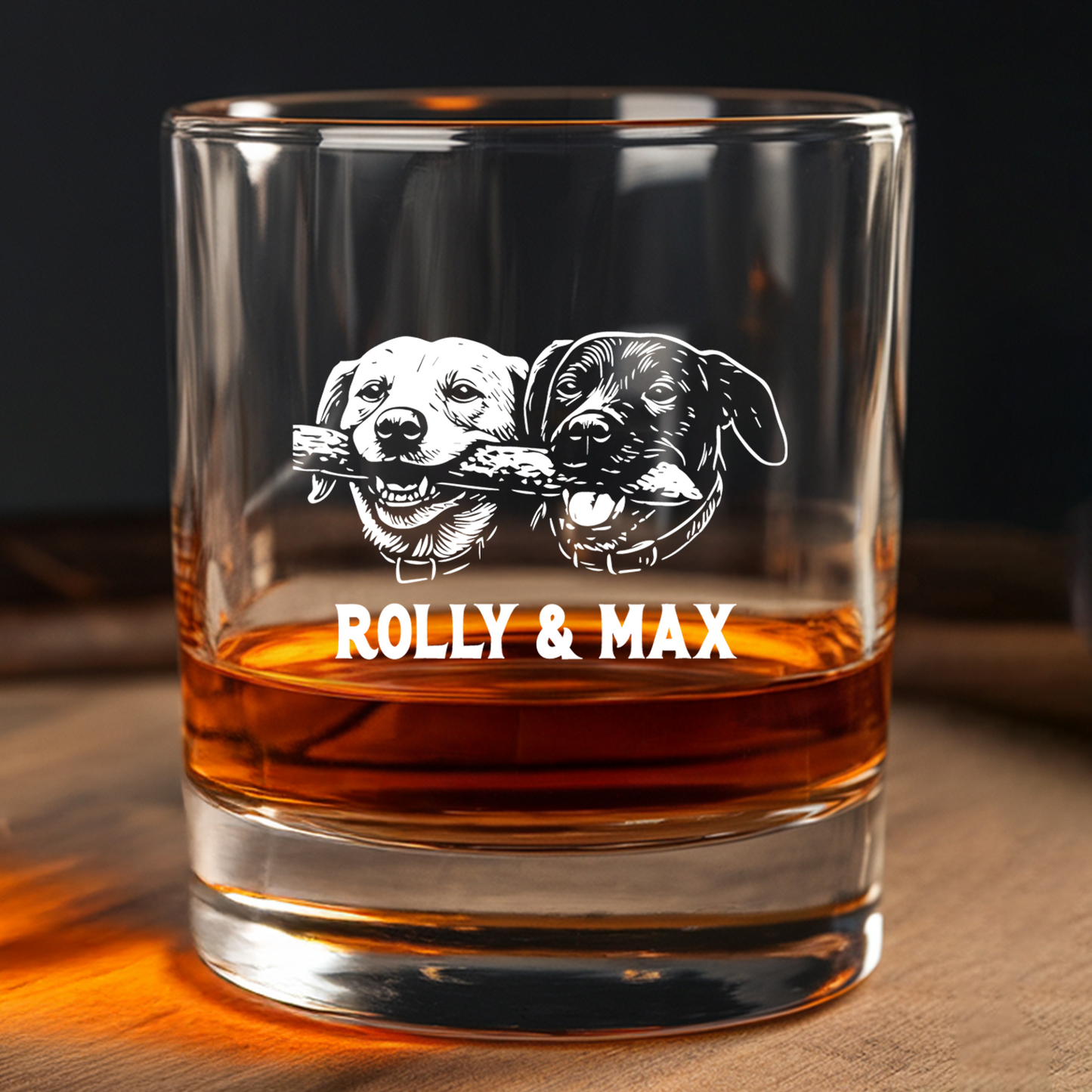 Custom Dog Photo Whiskey Glass And Decanter Set | Personalized Dog Photo Decanter | Gift For Dog Lover | Pet Memorial Gift TNN06