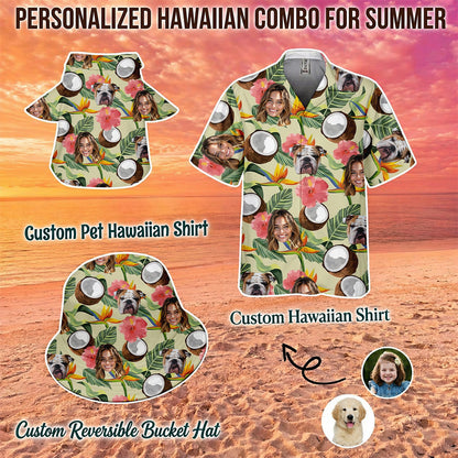 Custom Photo Dog Hawaiian Shirt, Personalized Pet Aloha Matching Outfit THUC99