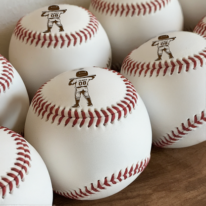 Custom Baseball Gift with Kid's Name and Number | Personalized Baseball for Kids | Back To School Gift TNBA024