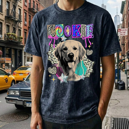 Personalized Photo Dog Unisex T-Shirt, Custom Pet Wash Shirt, Dog Face Tee Gift THUC99