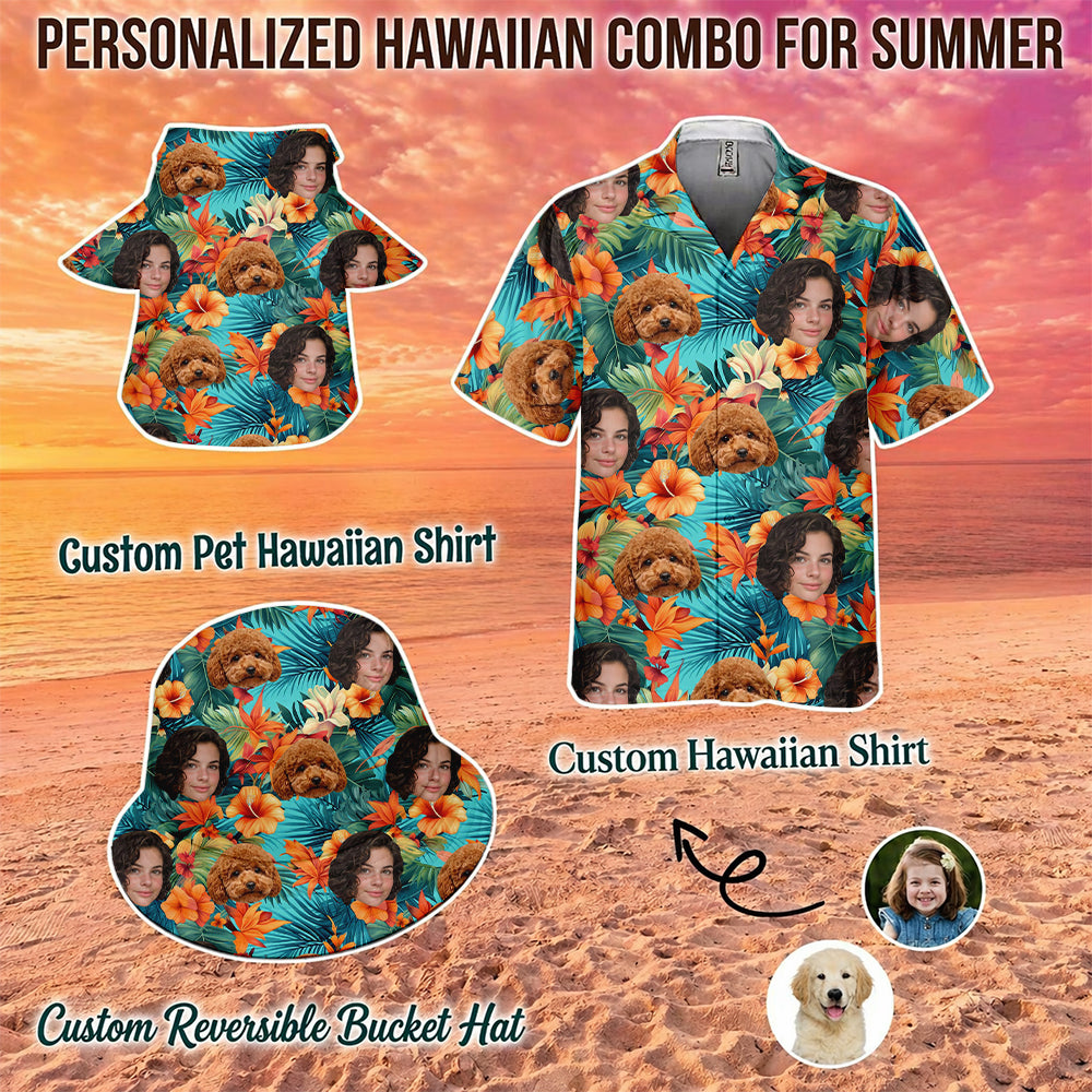 Personalized Photo Dog Hawaiian Shirt, Custom Cat Aloha Shirt, Summer Holiday Gift THUC99
