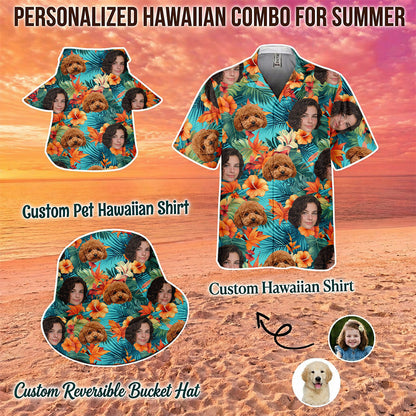 Personalized Photo Dog Hawaiian Shirt, Custom Cat Aloha Shirt, Summer Holiday Gift THUC99