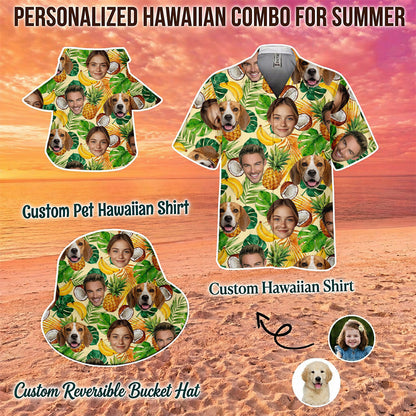 Custom Dog & Cat Tropical Shirt, Personalized Hawaiian Shirt, Summer Family Gift THUC99
