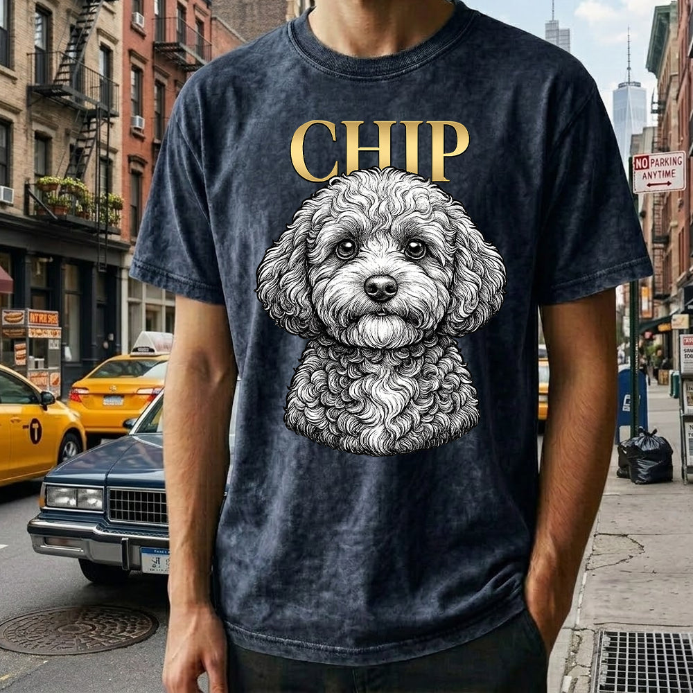 Custom Photo Dog Unisex Wash T-Shirt, Personalized Pet Lover Gift THUC99