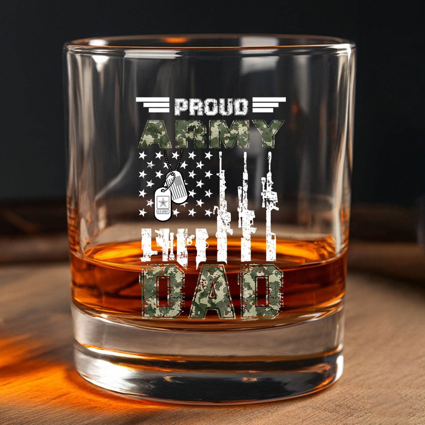 Proud Army Dad US Army Whiskey Decanter Gift Set | Best Gift For Dad | Dad Gifts Army