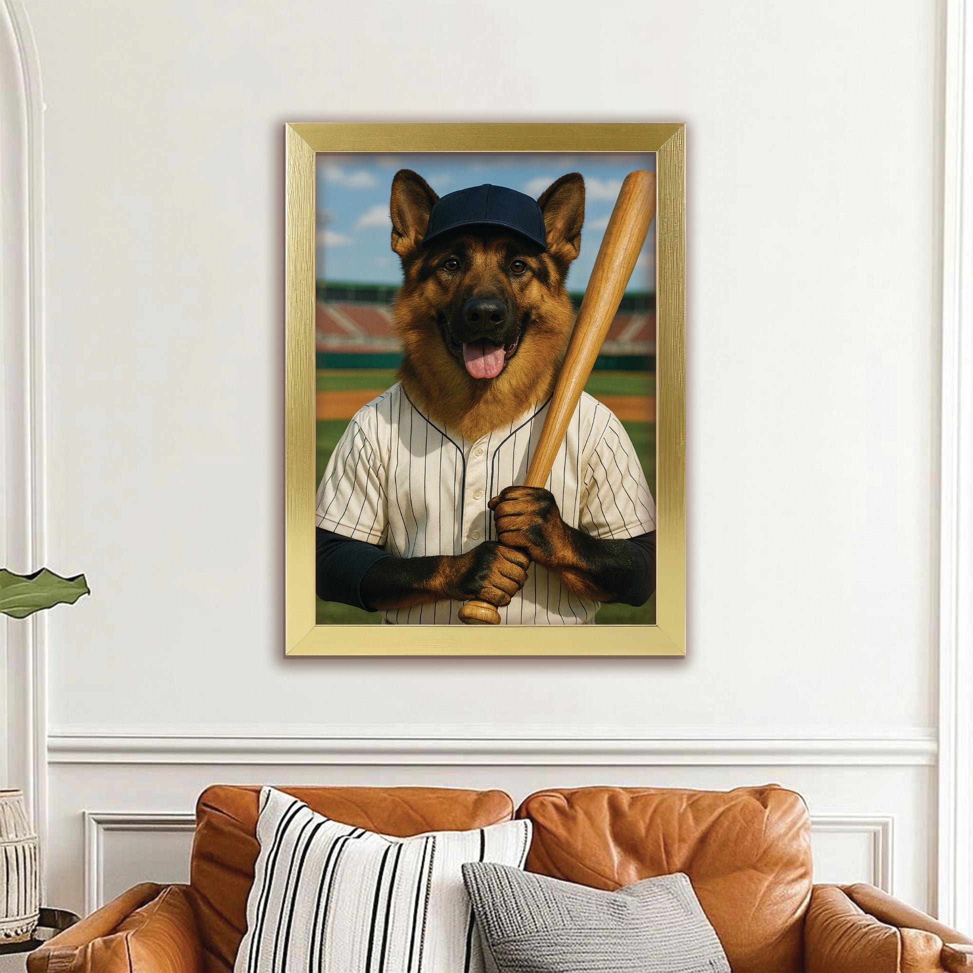 Custom Photo Baseball Player Dog Gift For Dog Lovers