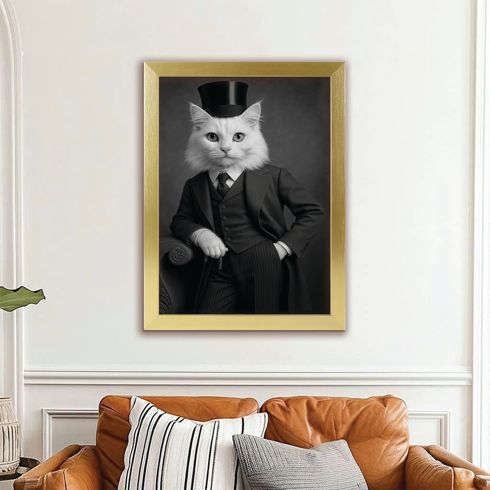 Custom Photo Gentleman Cat Gift For Cat Lovers