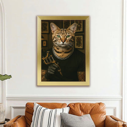 Custom Photo Tatoo Artist Cat Gift For Cat Lovers