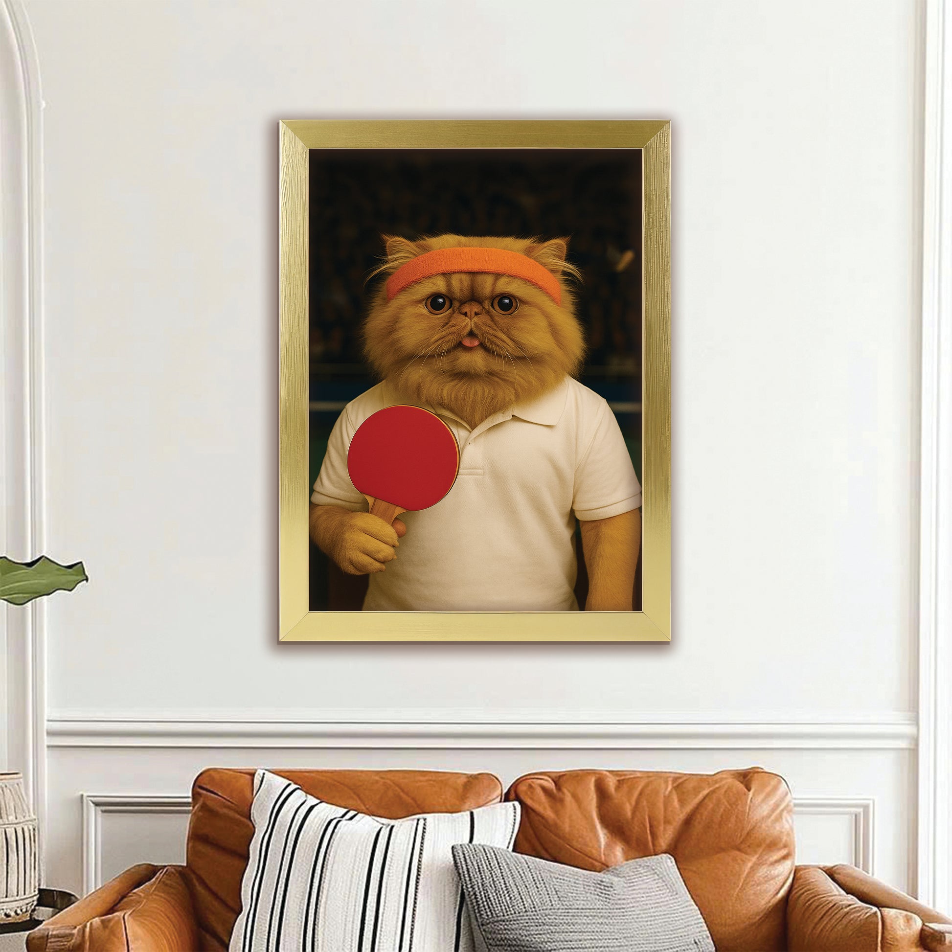 Custom Photo Table Tennis Cat Gift For Cat Lovers