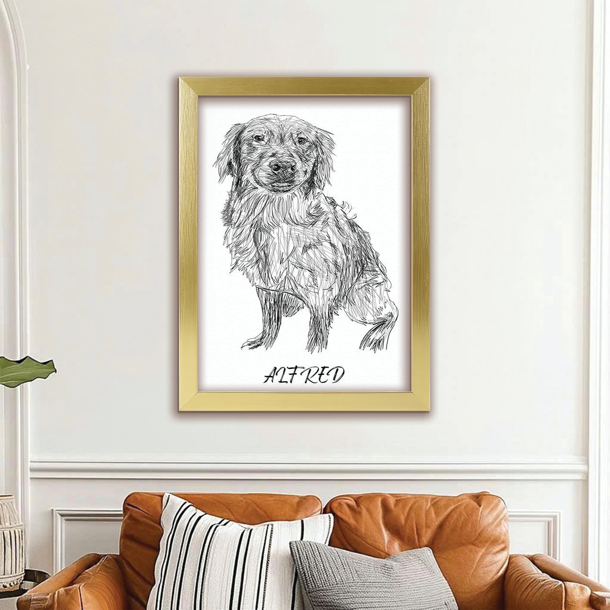 Custom Photo Dog Pencil Art