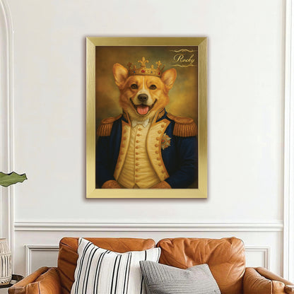 Custom Photo Great Captain Dog Canvas Framed Wall Art Gift For Dog Lovers