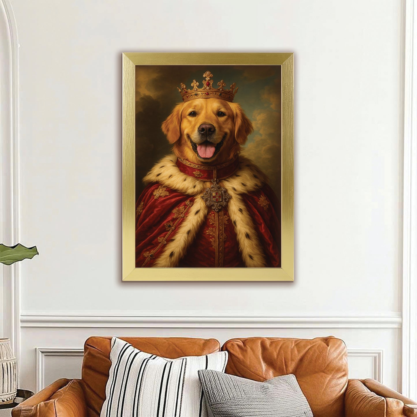 Custom Photo Dog Royal Pet King Portrait