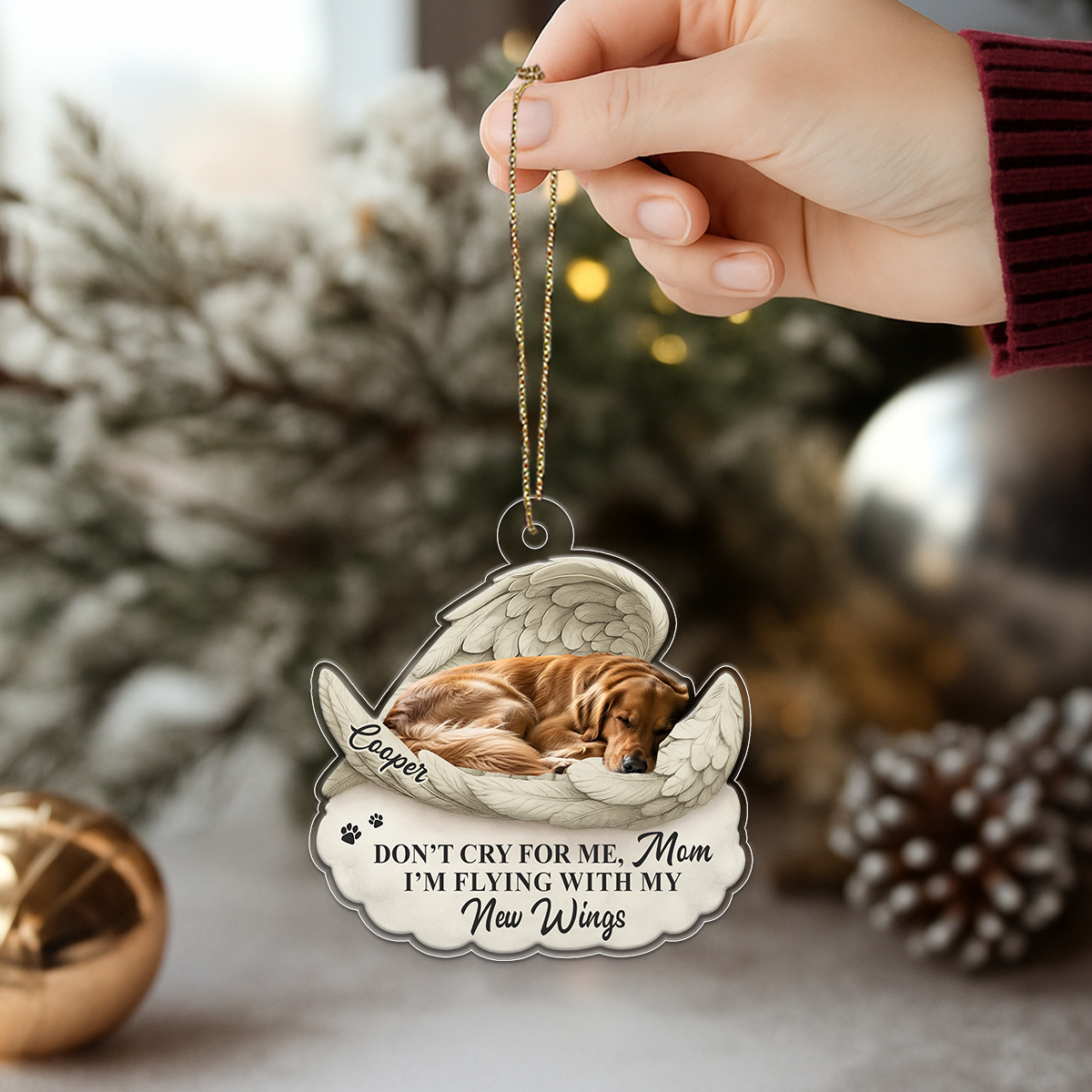 Personalized Pet Christmas Memorial Sympathy Gifts For Dogs, Cats