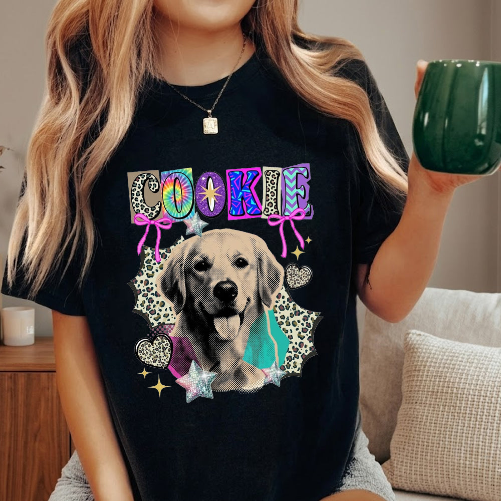 Personalized Photo Dog Unisex T-Shirt, Custom Pet Wash Shirt, Dog Face Tee Gift THUC99