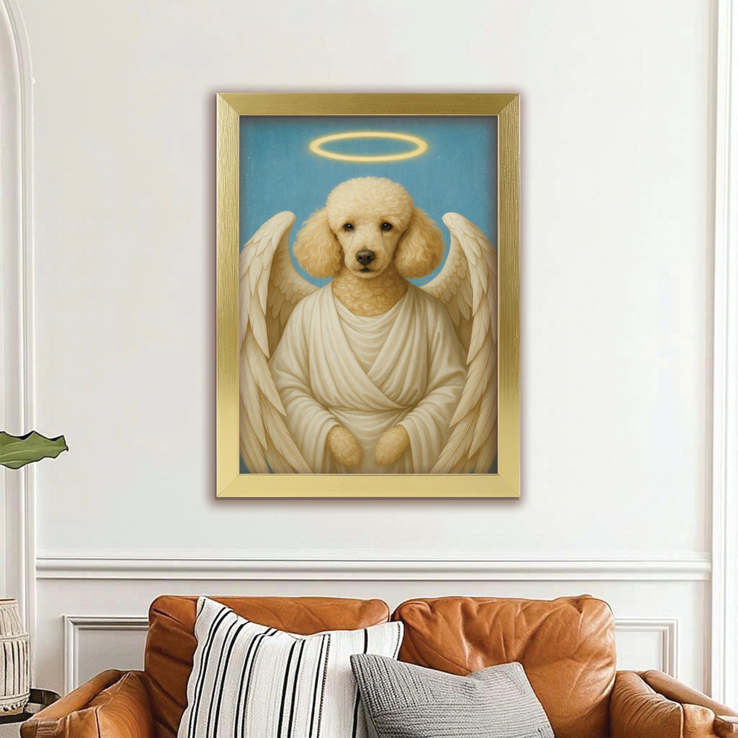 Custom Dog Photo Memorial Canvas Framed Wall Art _ Memorial Gift For Dog