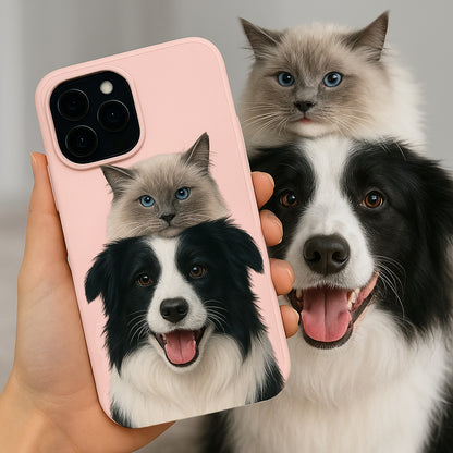 Custom Pet Cat Phone Case – Personalized Cat Portrait – Gift for Cat Lovers THUC99M01