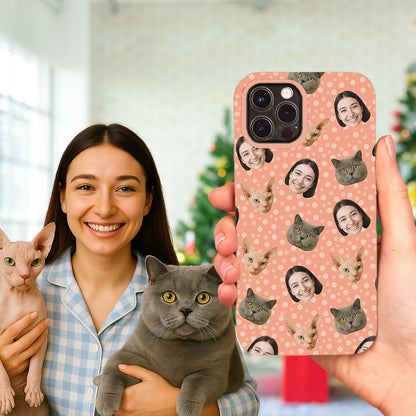 Custom Pet Cat Face Case – Personalized Cat Gift – Cute Cat Phone Cover THUC99M06