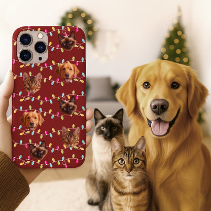 Custom Pet Cat Portrait Phone Case – Memorial Gift for Cat Owners – Custom Cat Art Gifts THUC99M05
