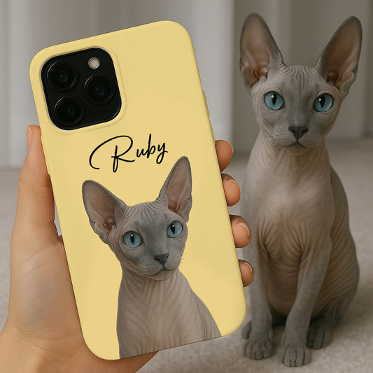 Custom Pet Cat Lover Phone Case – Custom Cat Photo Gift – Personalized Cat Cover THUC99M12