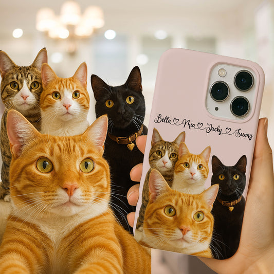 Custom Pet Cat Art Phone Case – Personalized Gift for Cat Owners – Dog Lover, Cat Lover Case THUC99M14