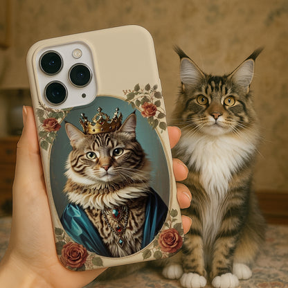 Custom Pet Cat Royal Art Memorial Case – Personalized Cat Photo Gifts – Custom Photo Pet Gift THUC99M13