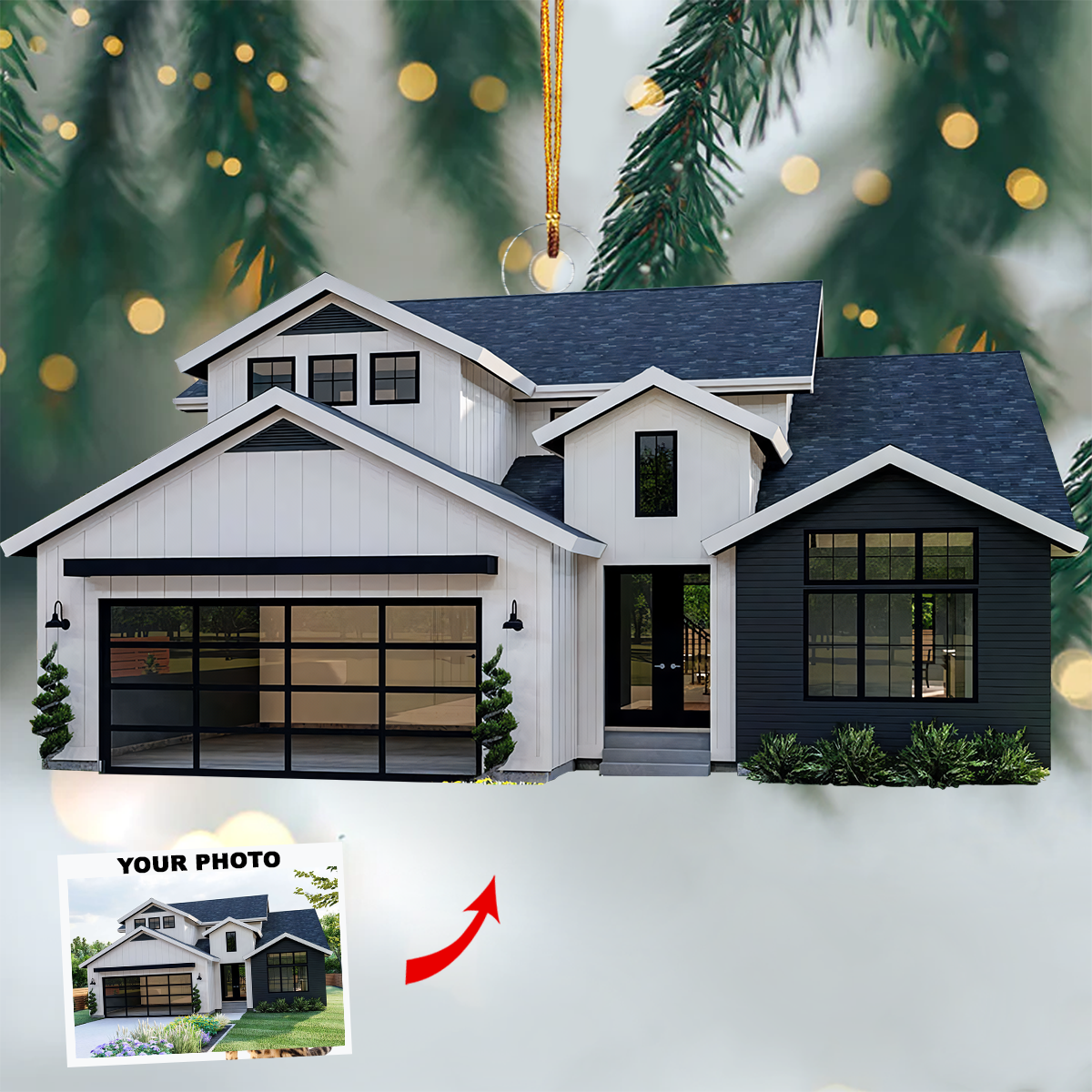 Custom Photo Horse Riding Equestrian Ornament | Custom Photo Family Acrylic Christmas Tree Decoration Gift THH22