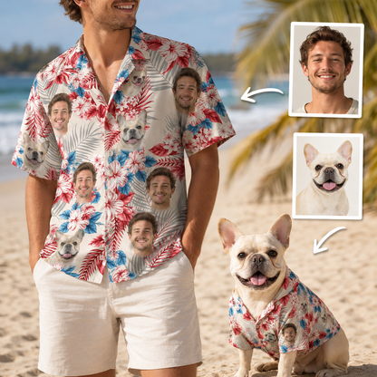 Custom Photo Dog Hawaiian Shirt, Personalized Hawaiian Shirt, Dog Lover Vacation Gift For Dog